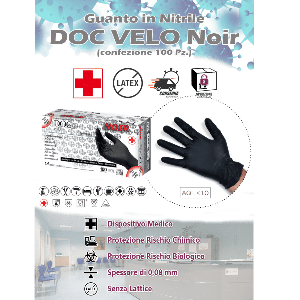 Nitrile Guanti DOC Velo Noir  Detergenza Professionale Online - DPO